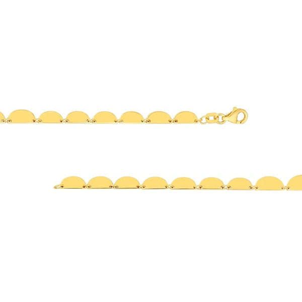 Graduated Half Moon Link Bracelet