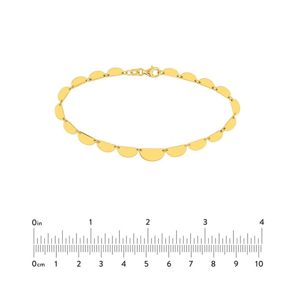 Graduated Half Moon Link Bracelet
