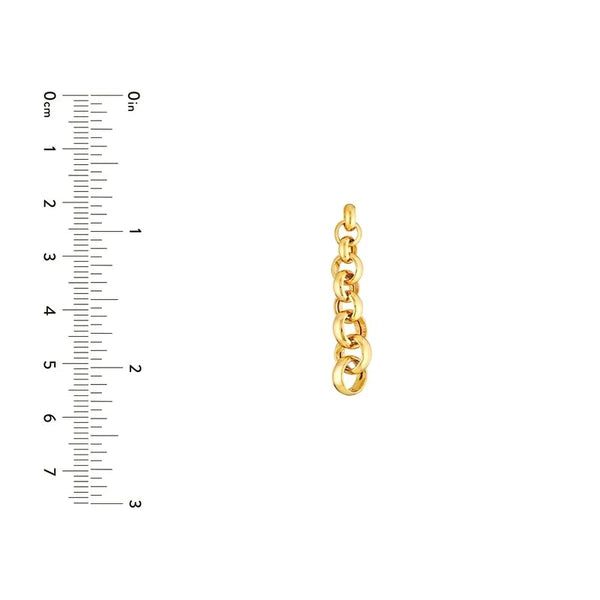 Graduated Rolo Dangle Earrings