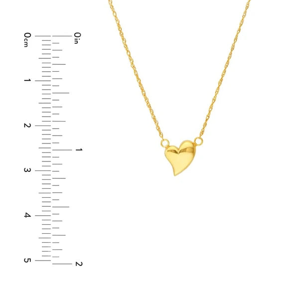 Wavy Puff Heart Rope Necklace