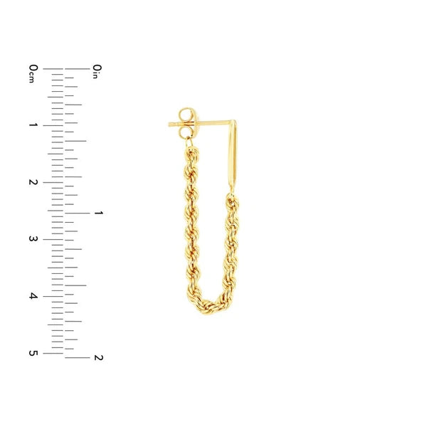 Front to Back Paper Clip + Rope Chain Earrings