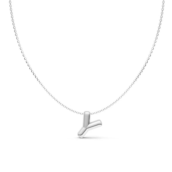 Puffy Bubble Initial ‘Y’ Necklace