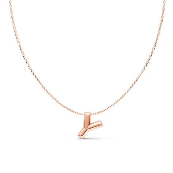 Puffy Bubble Initial ‘Y’ Necklace