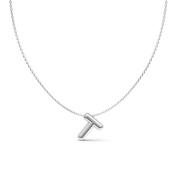 Puffy Bubble Initial ‘T’ Necklace