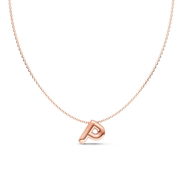 Puffy Bubble Initial ‘P’ Necklace