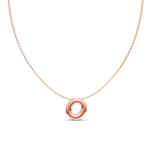 Puffy Bubble Initial ‘O’ Necklace