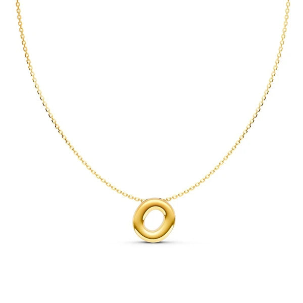 Puffy Bubble Initial ‘O’ Necklace