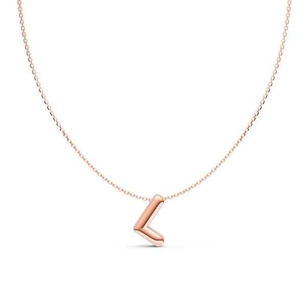 Puffy Bubble Initial ‘L’ Necklace