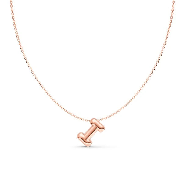 Puffy Bubble Initial ‘I’ Necklace