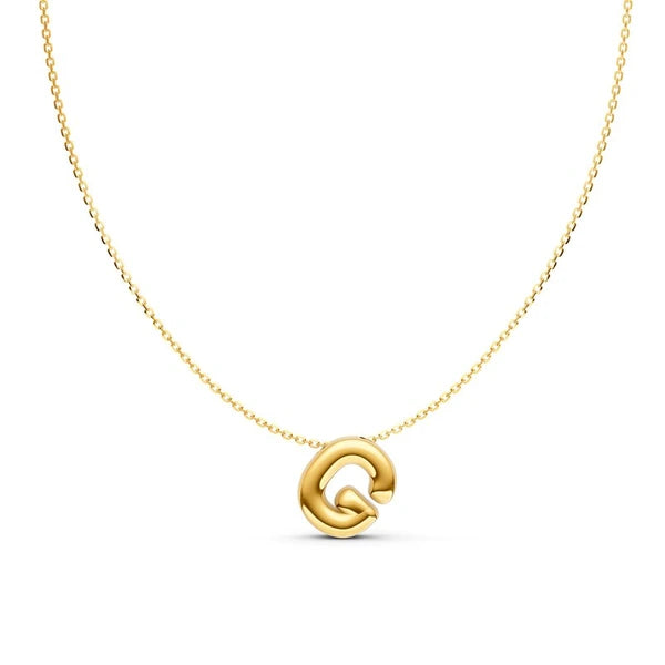 Puffy Bubble Initial ‘G’ Necklace