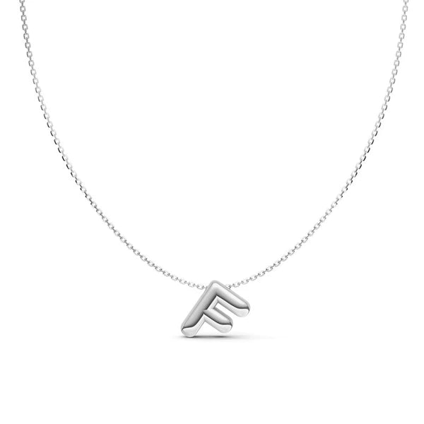 Puffy Bubble Initial ‘F’ Necklace