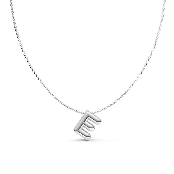 Puffy Bubble Initial ‘E’ Necklace