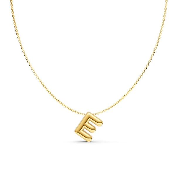 Puffy Bubble Initial ‘E’ Necklace