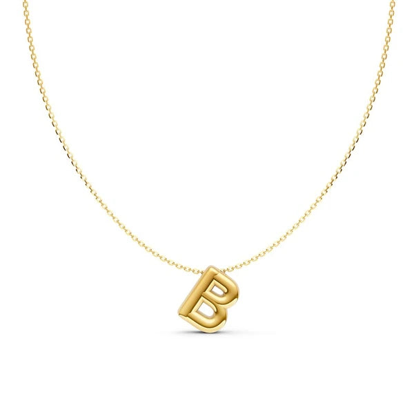 Puffy Bubble Initial ‘B’ Necklace