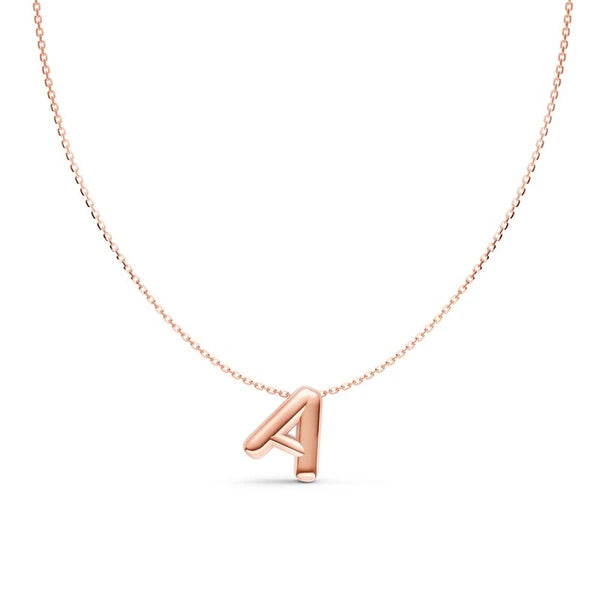 Puffy Bubble Initial ‘A’ Necklace