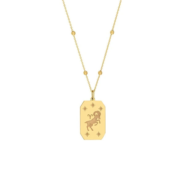 Aries Engraved Pendant