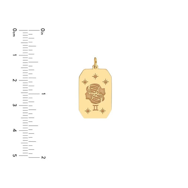 Gemini Engraved Pendant