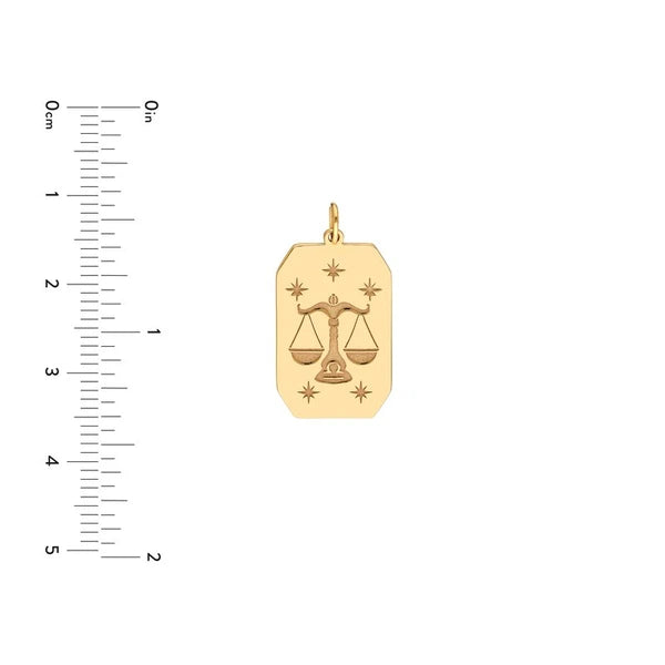 Libra Engraved Pendant