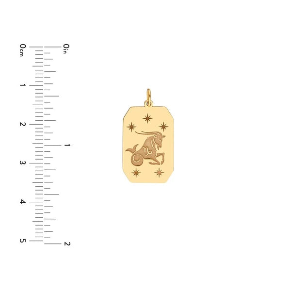 Capricorn Engraved Pendant