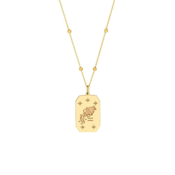 Aquarius Engraved Pendant