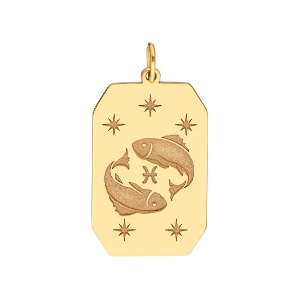 Pisces Engraved Pendant