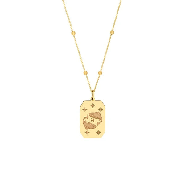 Pisces Engraved Pendant