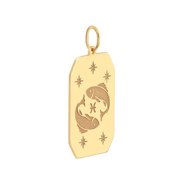 Pisces Engraved Pendant