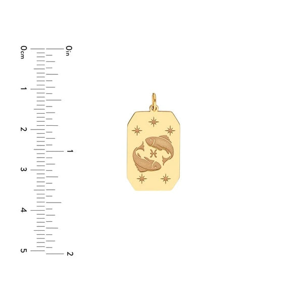 Pisces Engraved Pendant