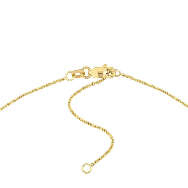 Block Lined Initial 'H' with Diamond Necklace