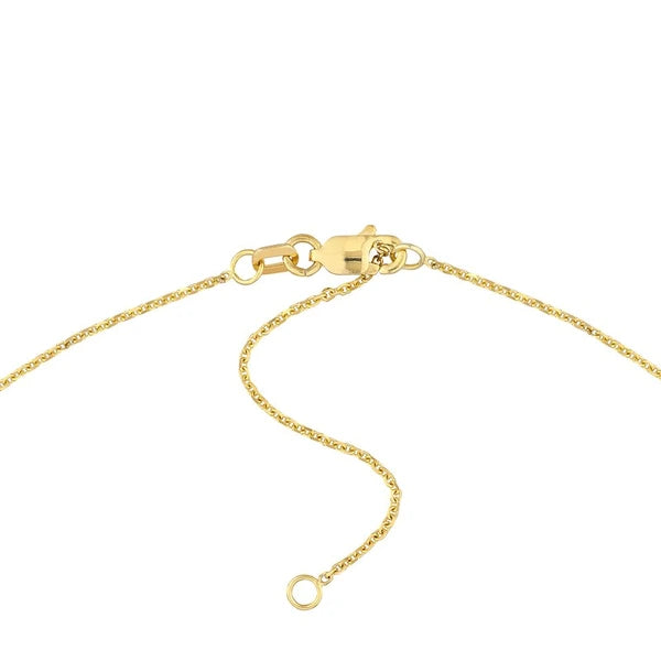 Block Lined Initial 'K' with Diamond Necklace