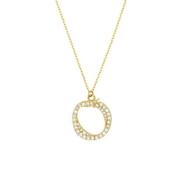 Diamond Gothic 'O' Necklace