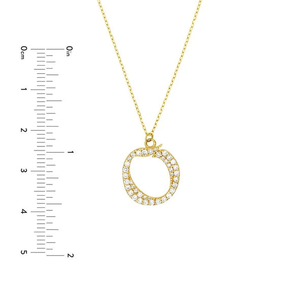 Diamond Gothic 'O' Necklace