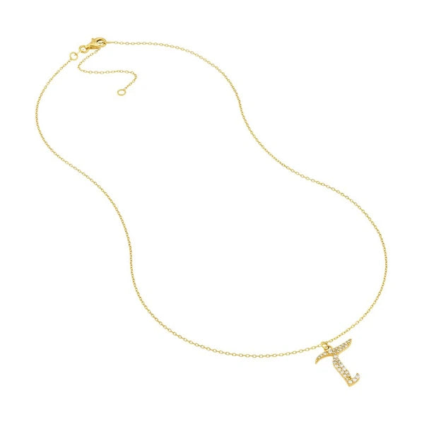 Diamond Gothic 'T' Necklace