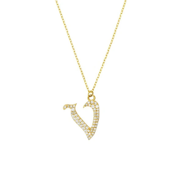 Diamond Gothic 'V' Necklace