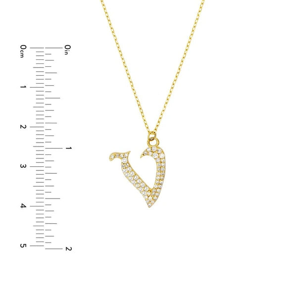 Diamond Gothic 'V' Necklace