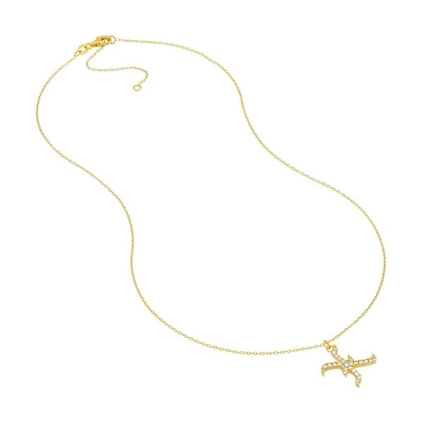 Diamond Gothic 'X' Necklace