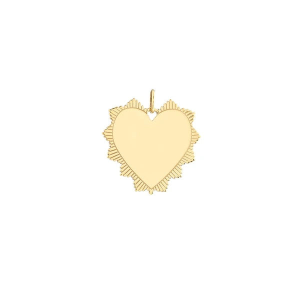 Engravable Spike Heart Pendant