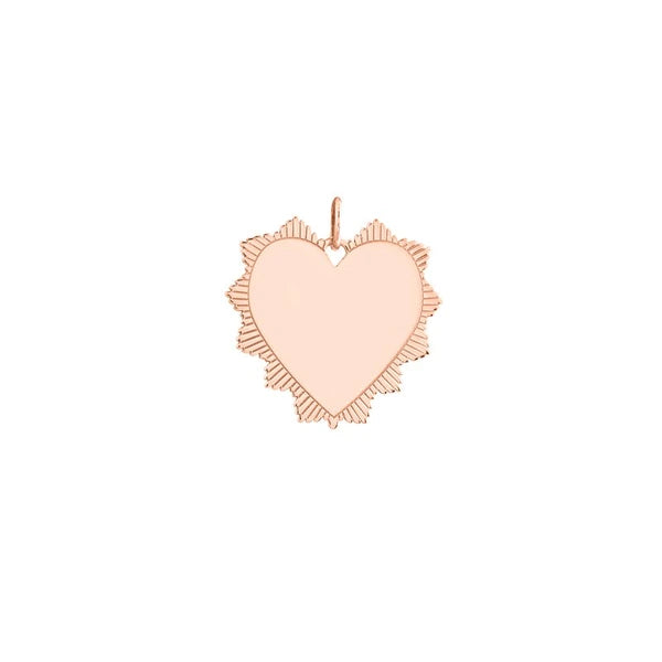 Engravable Spike Heart Pendant