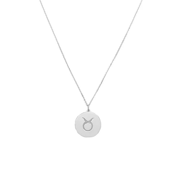 Taurus Organic Disc Pendant Necklace