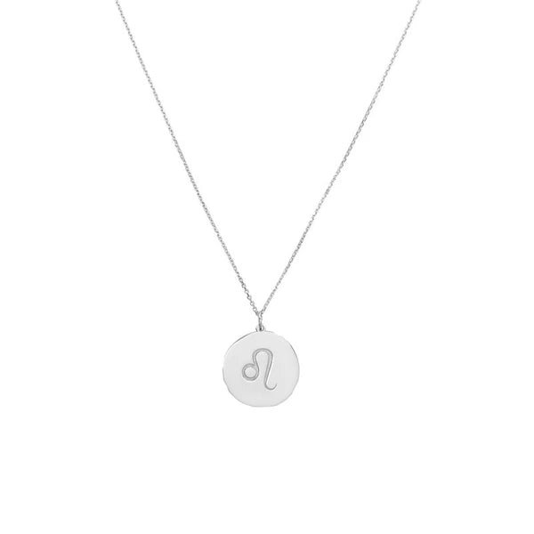 Leo Organic Disc Pendant Necklace