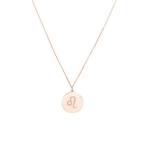 Leo Organic Disc Pendant Necklace