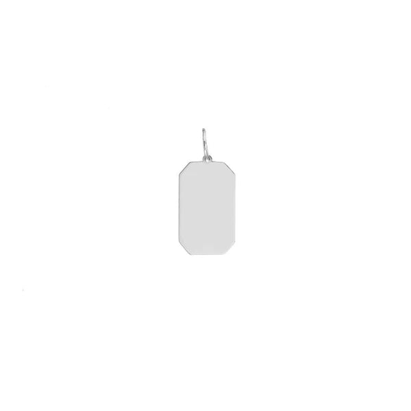 Cutoff Rectangular Engravable Charm
