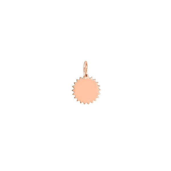 Small Jagged Circle Engravable Charm