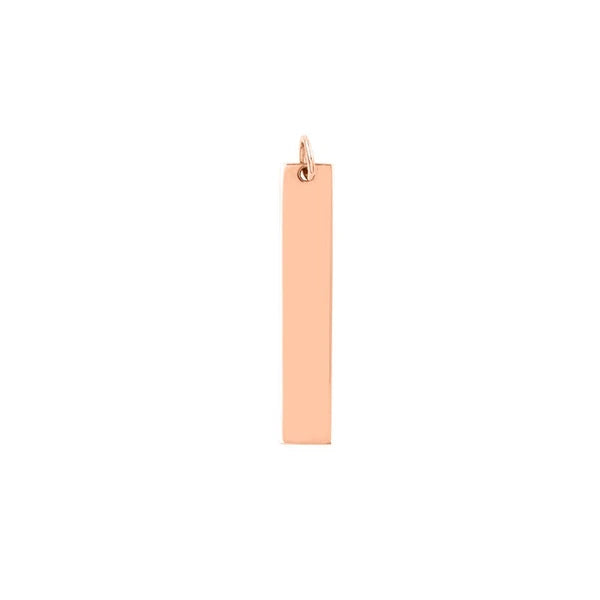 Long Vertical Bar Engravable Charm