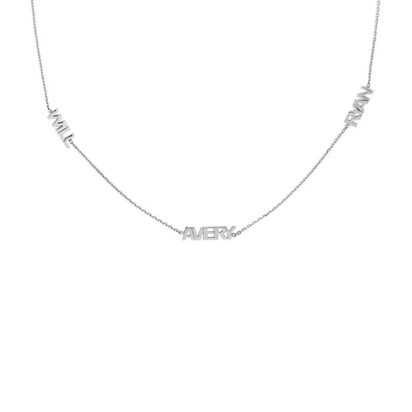 Mini Block N/Ameplate Station Necklace