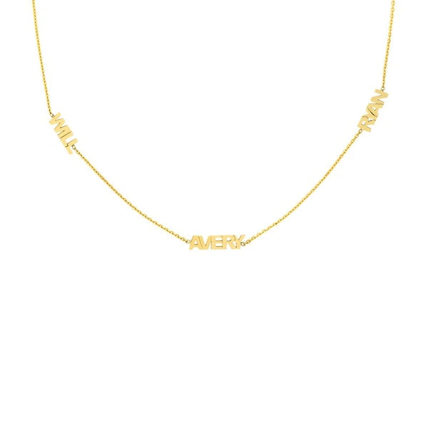 Mini Block N/Ameplate Station Necklace