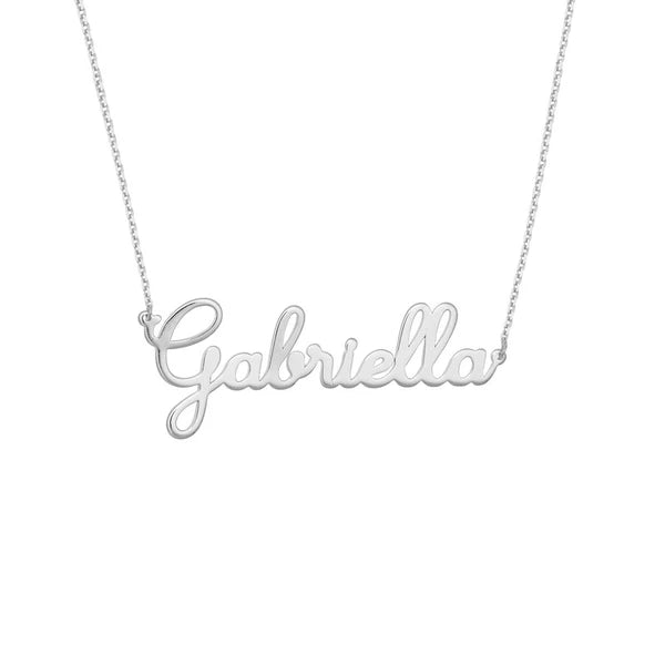 5mm Cursive N/Ameplate Necklace