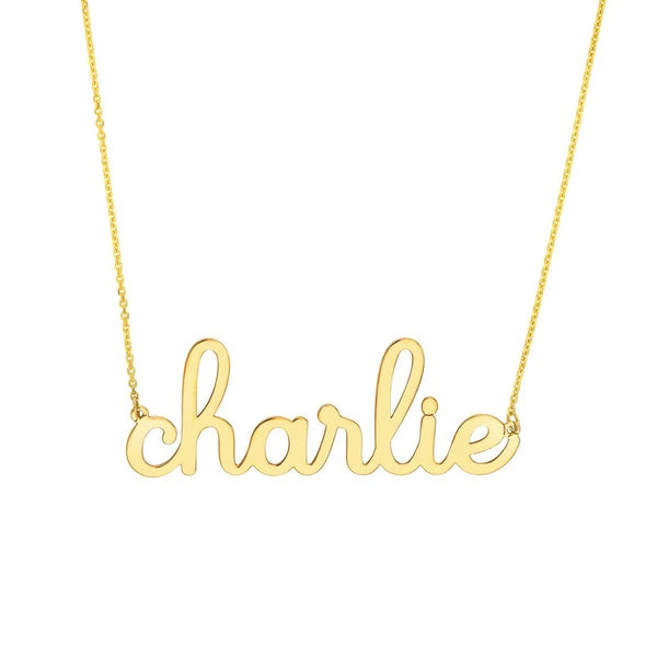 7mm Doodle N/Ameplate Necklace