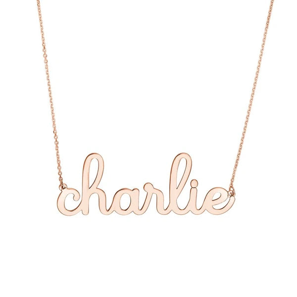 7mm Doodle N/Ameplate Necklace