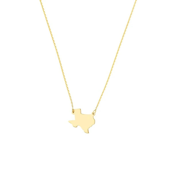 States Plain Map Necklace